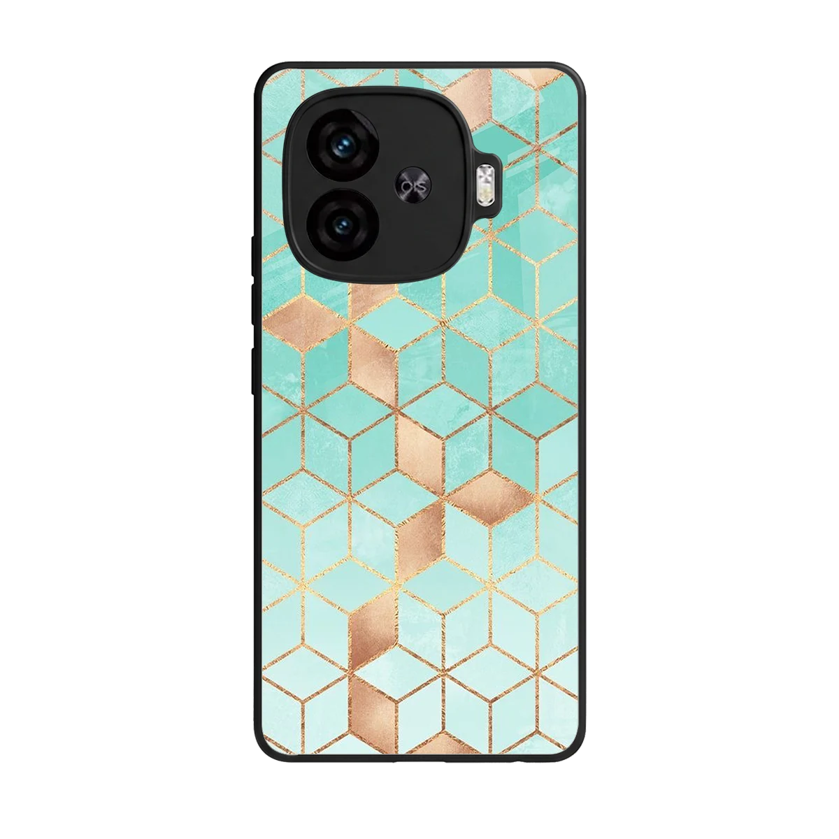 Aqua Mosaic back phone cover | glass case for iqoo neo 10r 5g