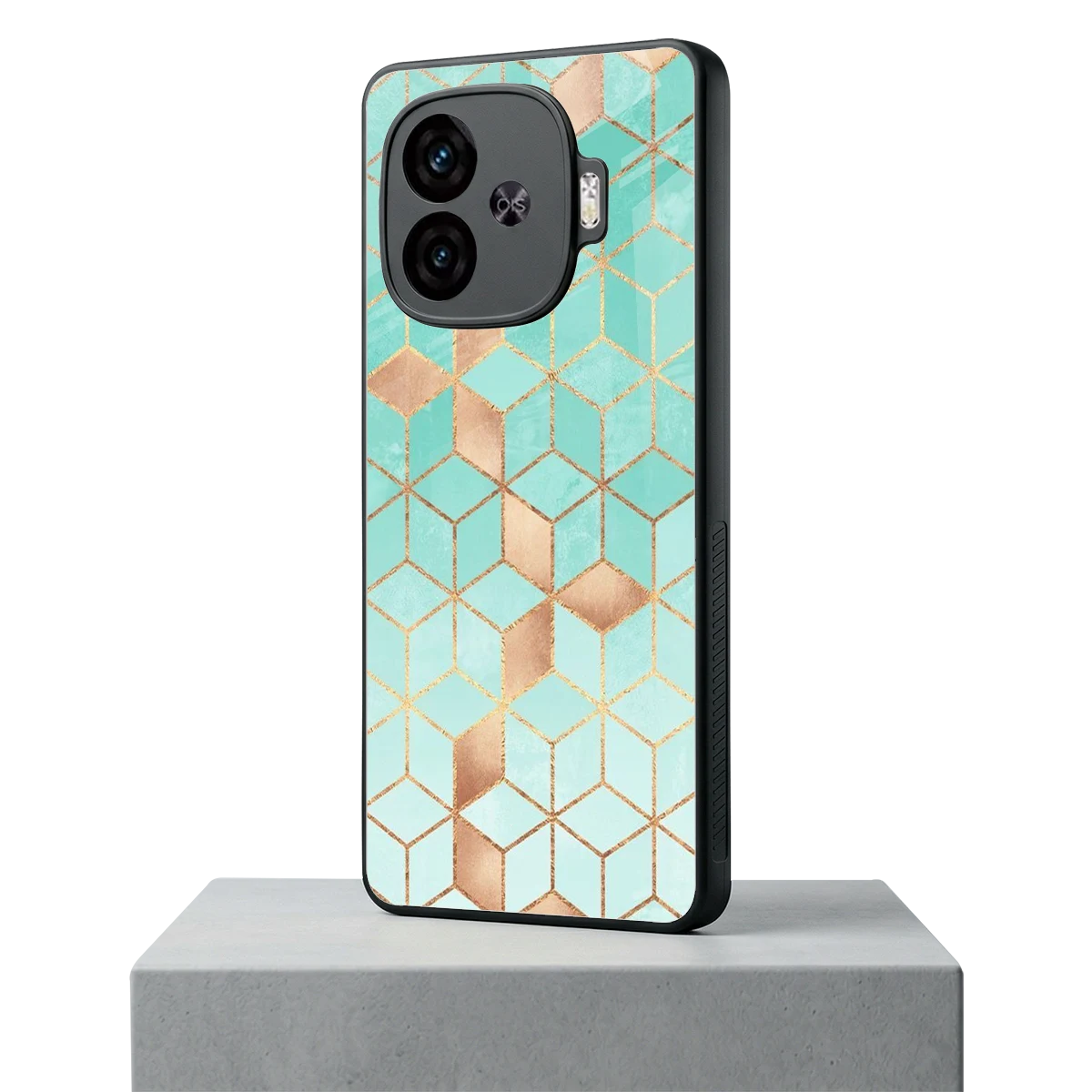 Aqua Mosaic iqoo neo 10r 5g mobile cover | shockproof glass phone case