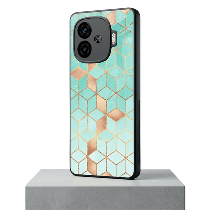 Aqua Mosaic iqoo neo 10r 5g mobile cover | shockproof glass phone case