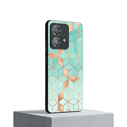 Aqua Mosaic motorola edge 40 neo 5g mobile cover | shockproof glass phone case