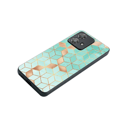 Aqua Mosaic stylish phone case for motorola edge 40 neo 5g | glossy glass and slim fit