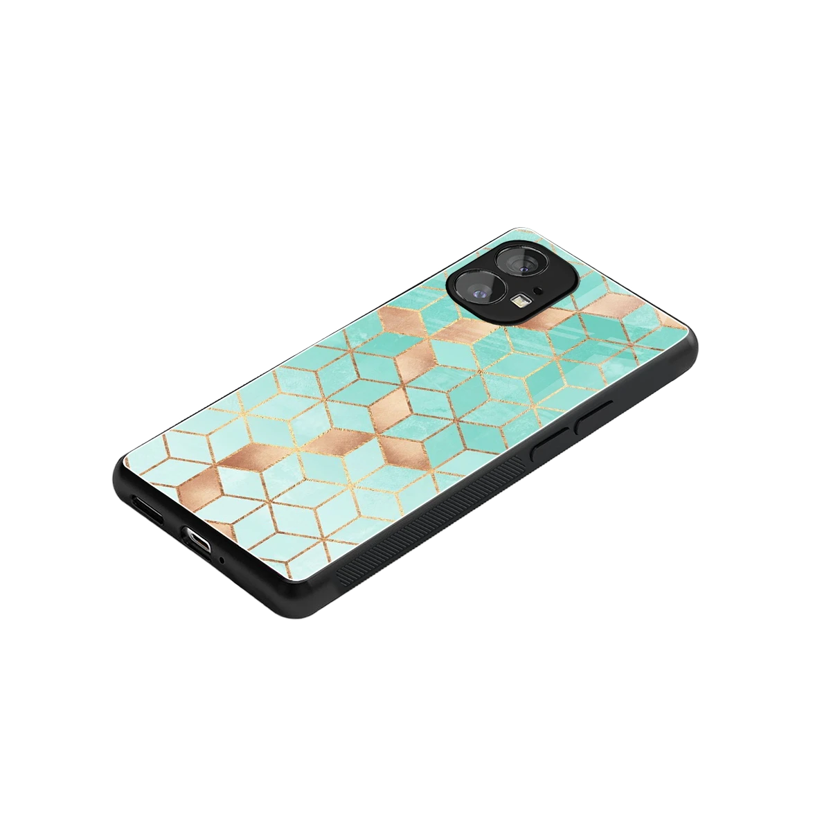 Aqua Mosaic stylish phone case for nothing phone 1 | glossy glass and slim fit