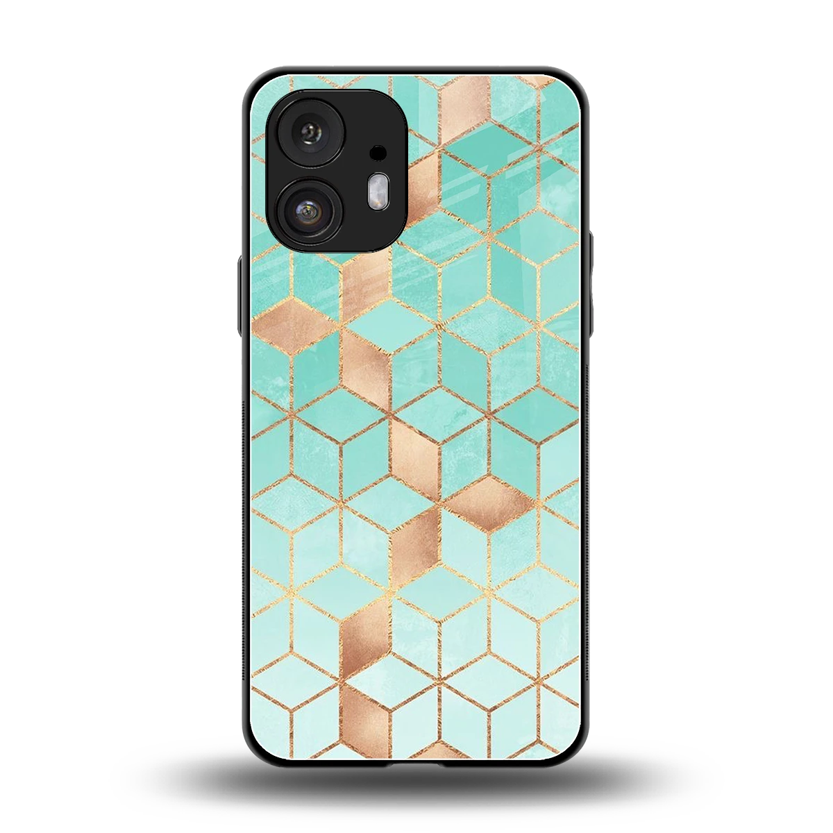 Aqua Mosaic back phone cover | glass case for nothing phone 2