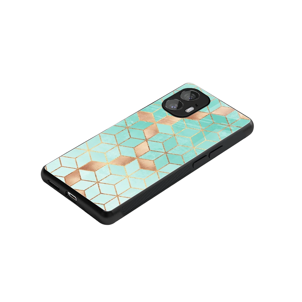 Aqua Mosaic stylish phone case for nothing phone 2 | glossy glass and slim fit