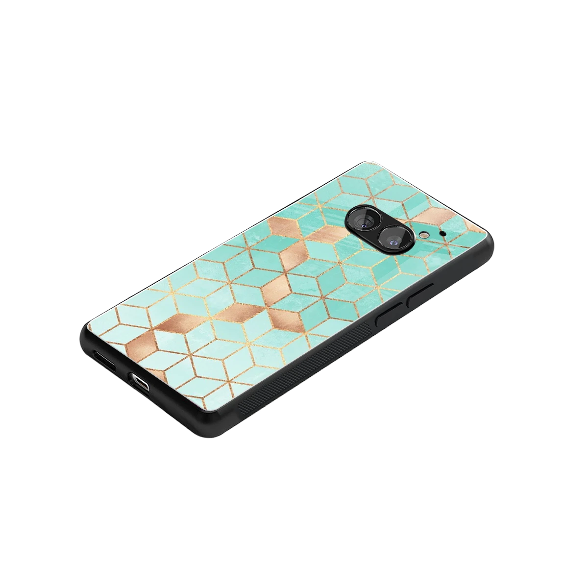 Aqua Mosaic stylish phone case for nothing phone 2a plus | glossy glass and slim fit