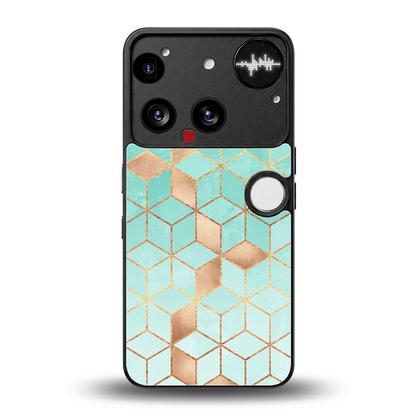 Aqua Mosaic back phone cover | glass case for nothing phone 3