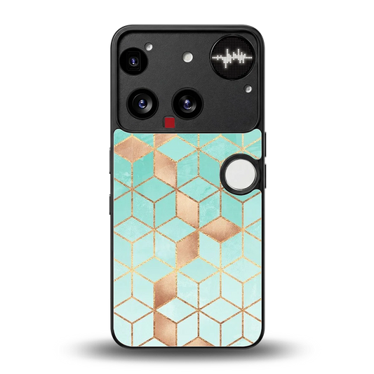 Aqua Mosaic back phone cover | glass case for nothing phone 3