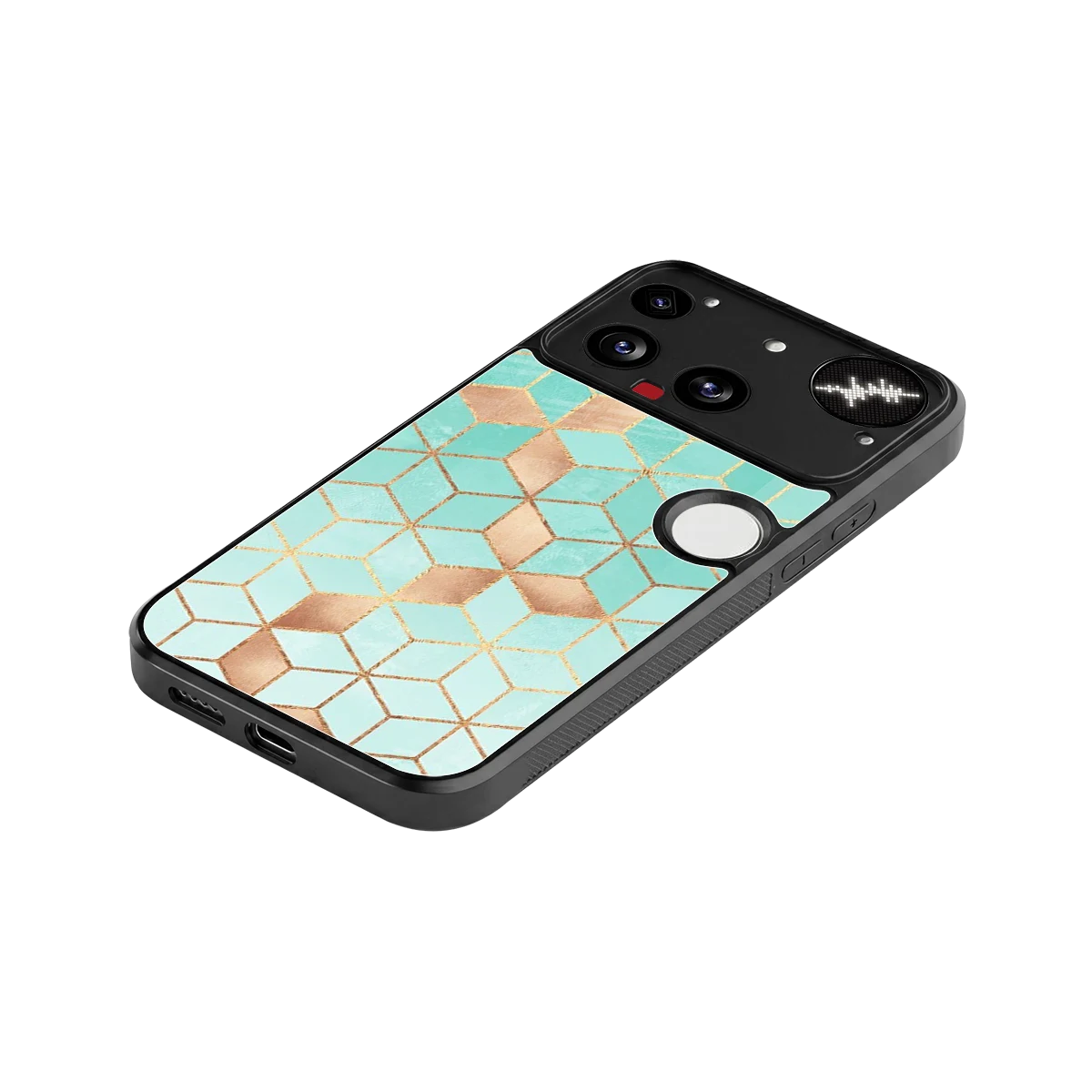 Aqua Mosaic stylish phone case for nothing phone 3 | glossy glass and slim fit