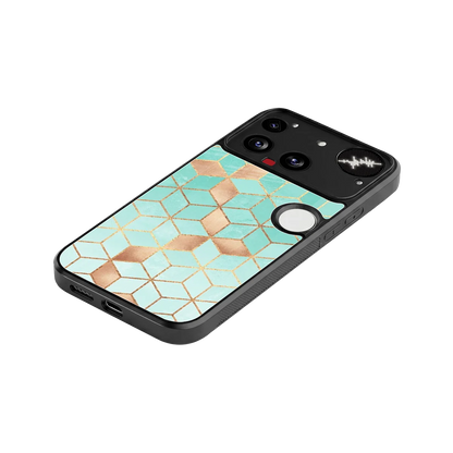 Aqua Mosaic stylish phone case for nothing phone 3 | glossy glass and slim fit