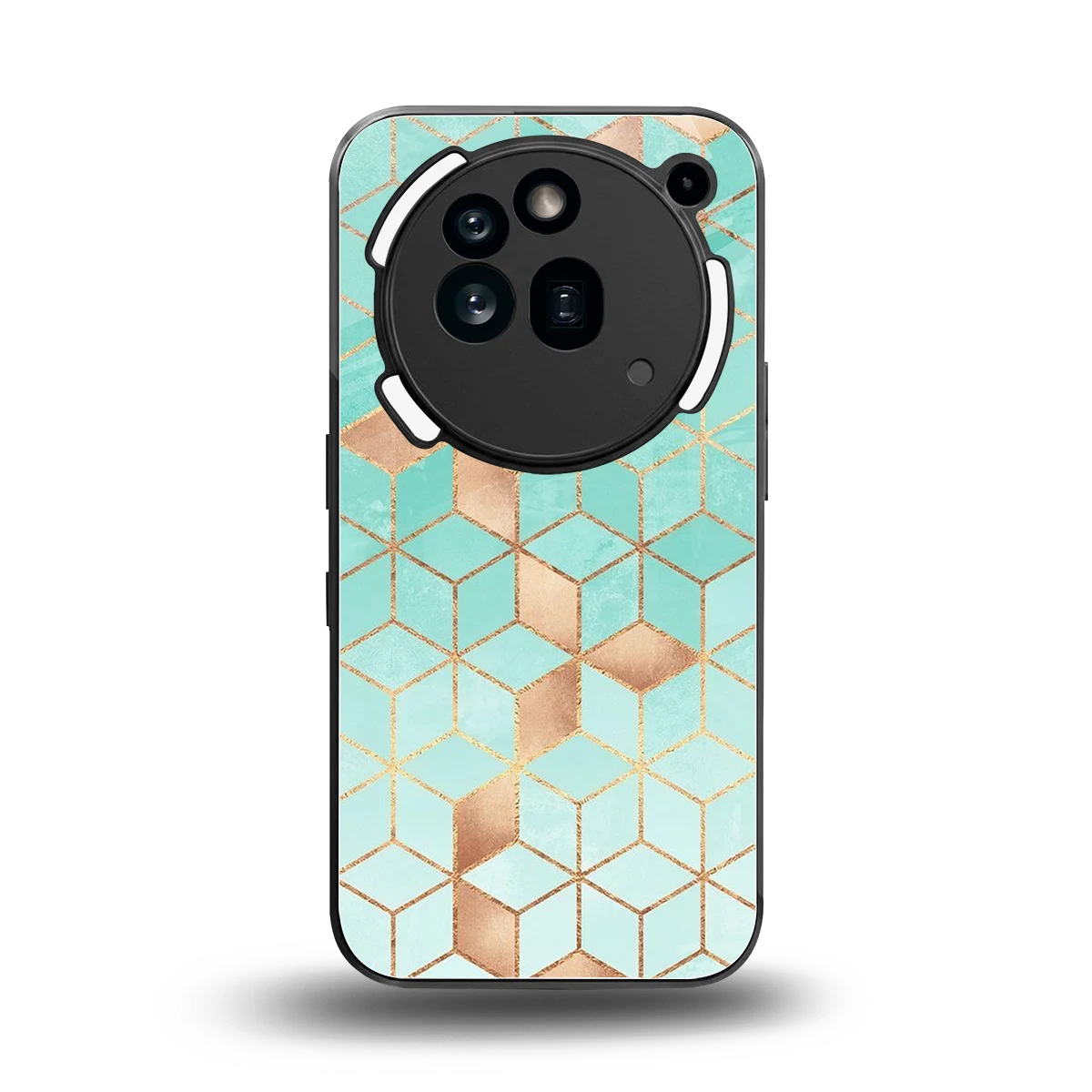Aqua Mosaic back phone cover | glass case for nothing phone 3a pro