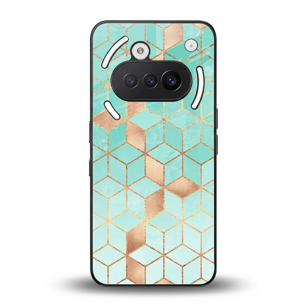 Aqua Mosaic back phone cover | glass case for nothing phone 3a