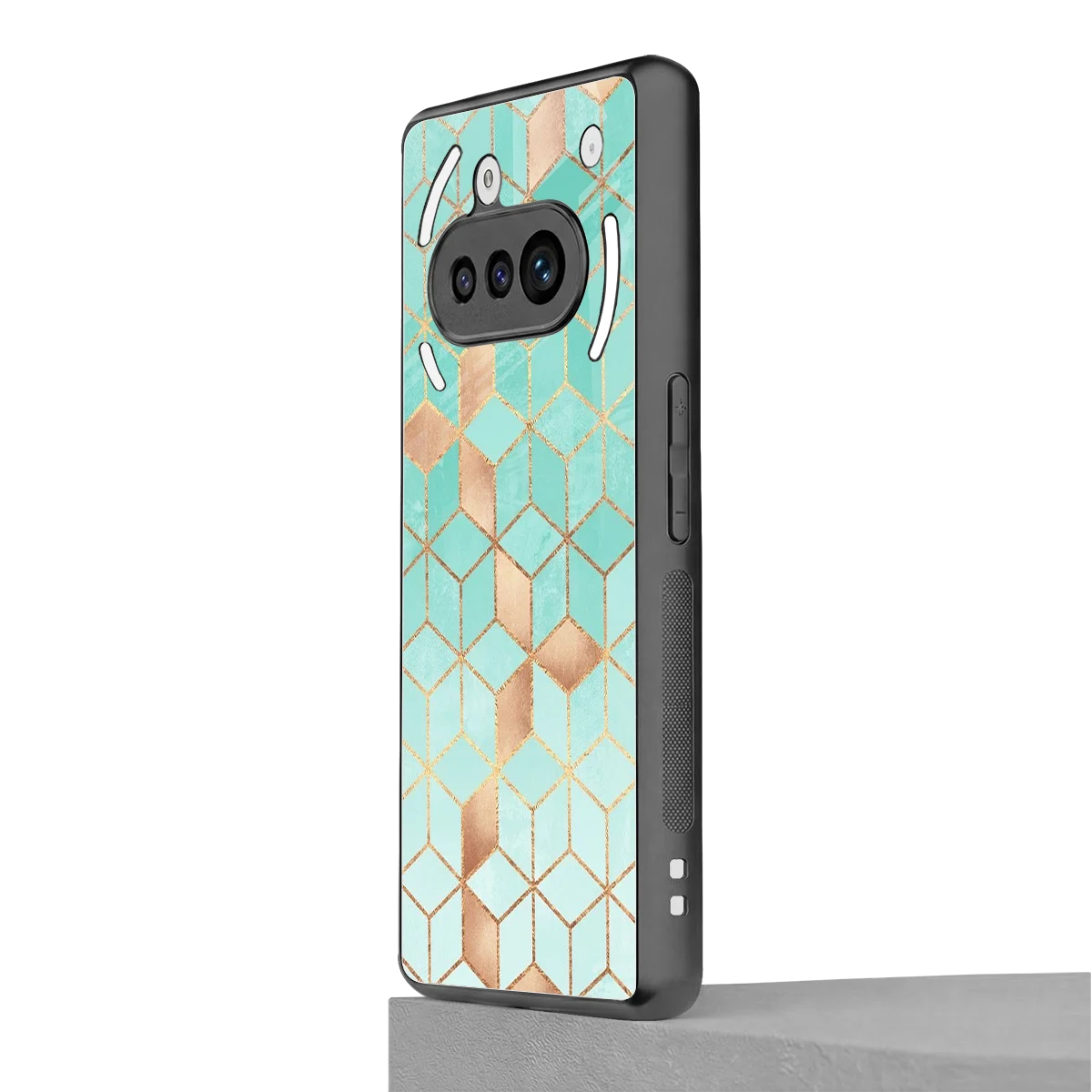 Aqua Mosaic nothing phone 3a mobile cover | shockproof glass phone case