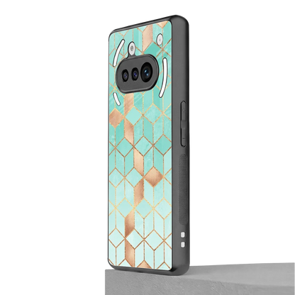 Aqua Mosaic nothing phone 3a mobile cover | shockproof glass phone case