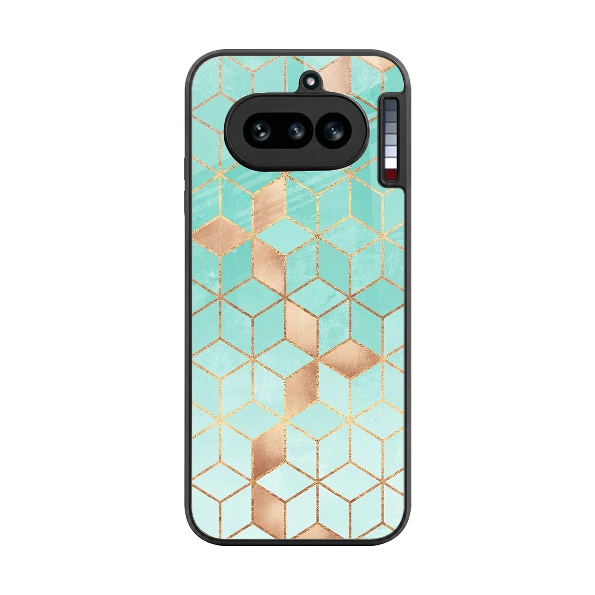 Aqua Mosaic back phone cover | glass case for nothing phone 4a
