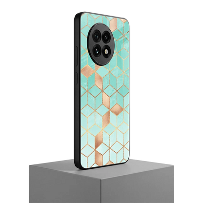 Aqua Mosaic oneplus 13r mobile cover | shockproof glass phone case