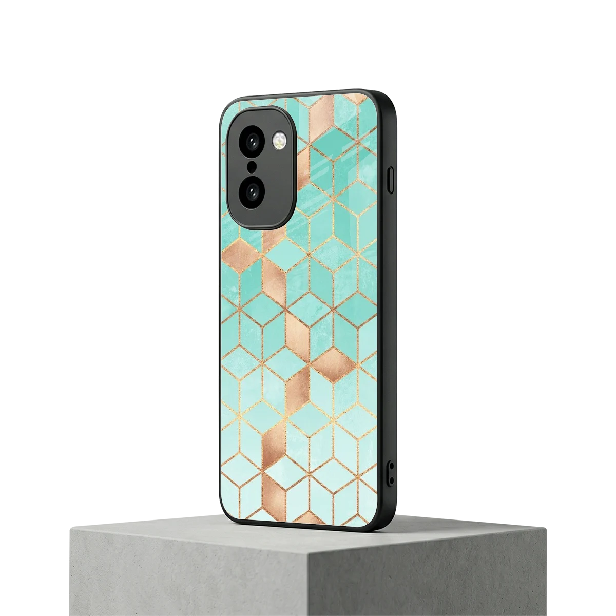 Aqua Mosaic oneplus 15r mobile cover | shockproof glass phone case