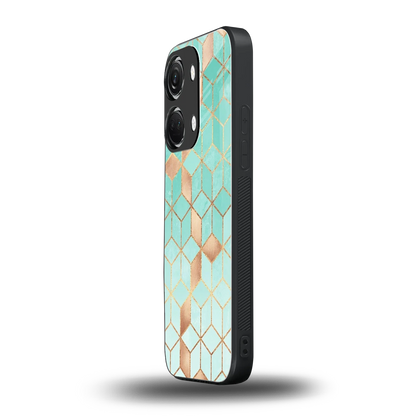 Aqua Mosaic oneplus nord 3 mobile cover | shockproof glass phone case