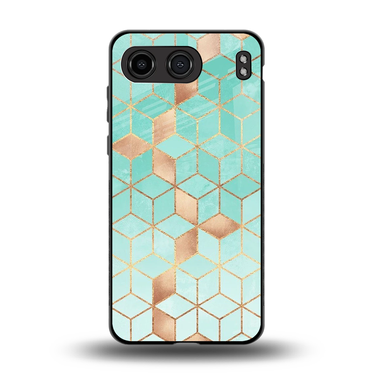 Aqua Mosaic back phone cover | glass case for oneplus nord 4