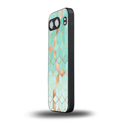 Aqua Mosaic oneplus nord 4 mobile cover | shockproof glass phone case