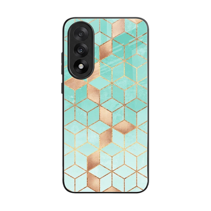 Aqua Mosaic back phone cover | glass case for oneplus nord 5