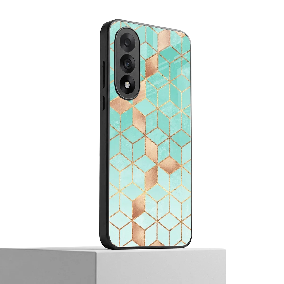 Aqua Mosaic oneplus nord 5 mobile cover | shockproof glass phone case