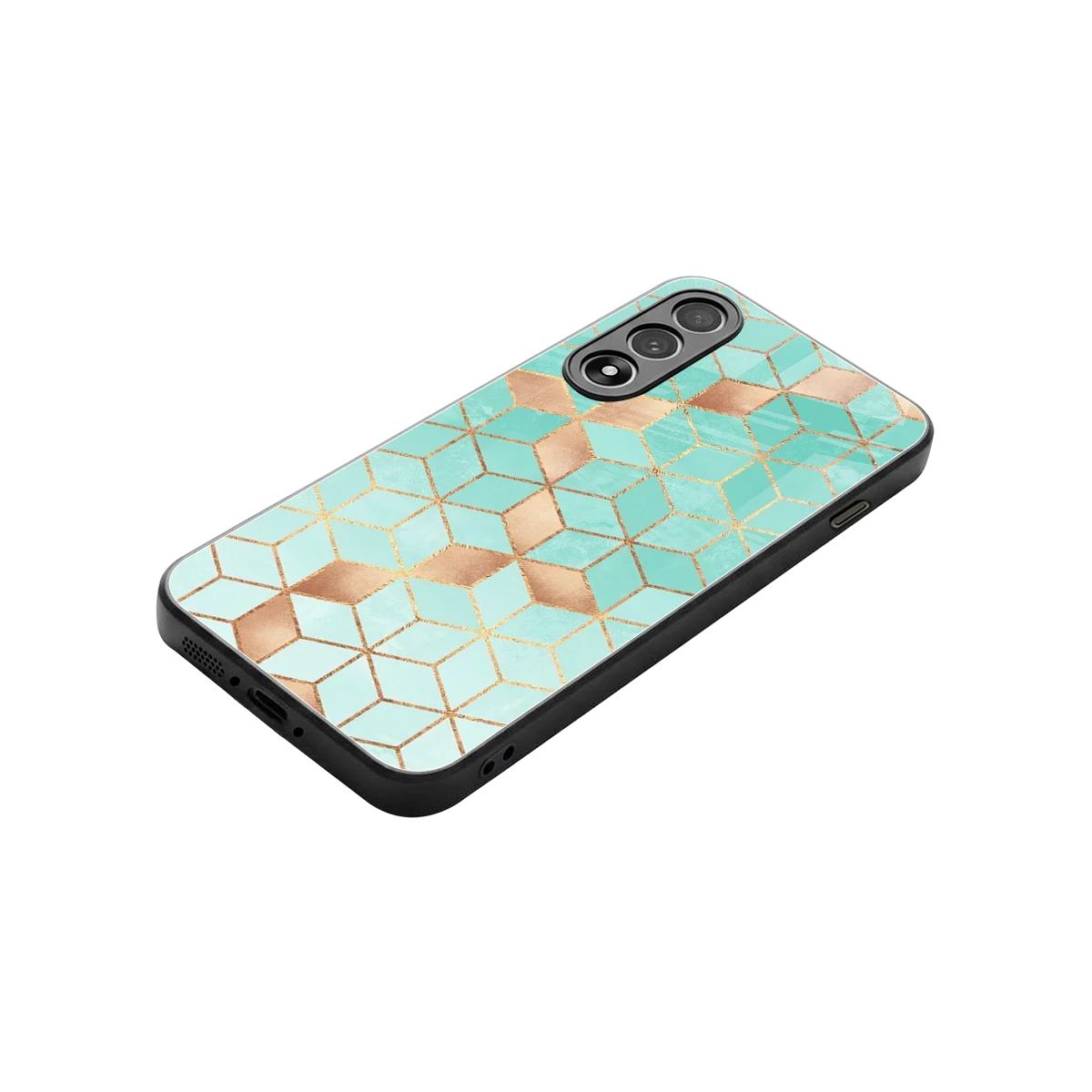 Aqua Mosaic stylish phone case for oneplus nord 5 | glossy glass and slim fit
