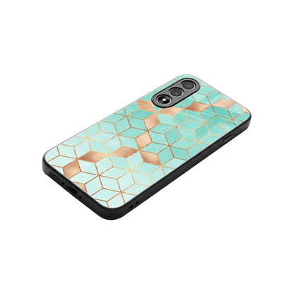 Aqua Mosaic stylish phone case for oneplus nord 5 | glossy glass and slim fit