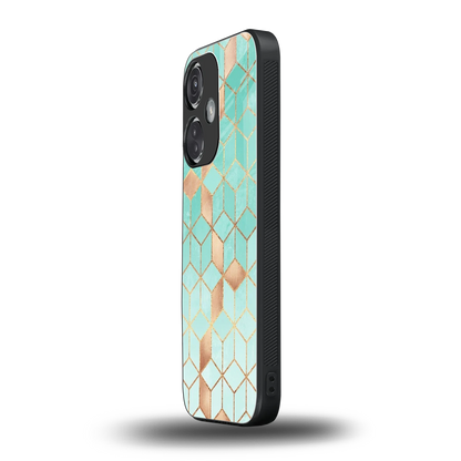 Aqua Mosaic oneplus nord ce 3 mobile cover | shockproof glass phone case