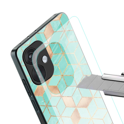Aqua Mosaic stylish phone case for oneplus nord ce 3 | glossy glass and slim fit
