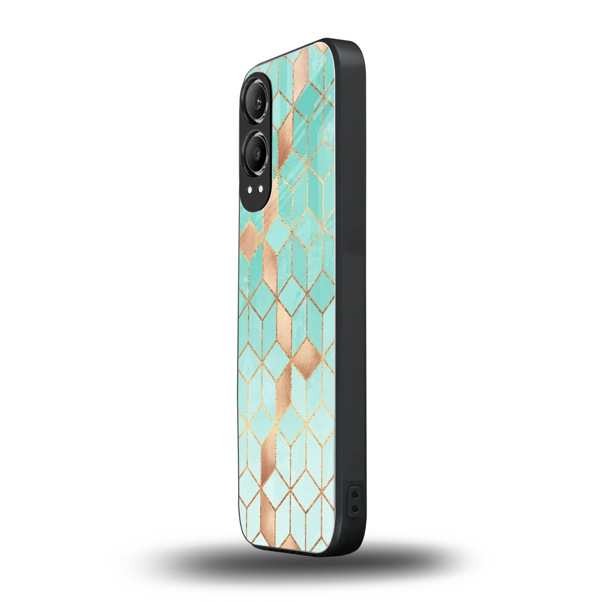 Aqua Mosaic oneplus nord ce 4 lite mobile cover | shockproof glass phone case