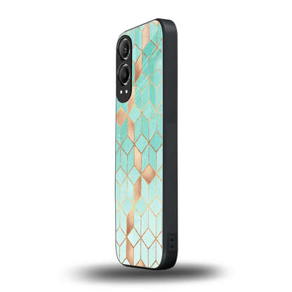 Aqua Mosaic oneplus nord ce 4 lite mobile cover | shockproof glass phone case