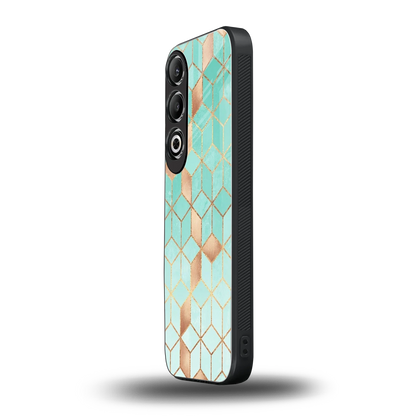 Aqua Mosaic oneplus nord ce 4 mobile cover | shockproof glass phone case