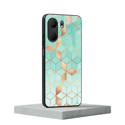 Aqua Mosaic oppo a5x 5g mobile cover | shockproof glass phone case