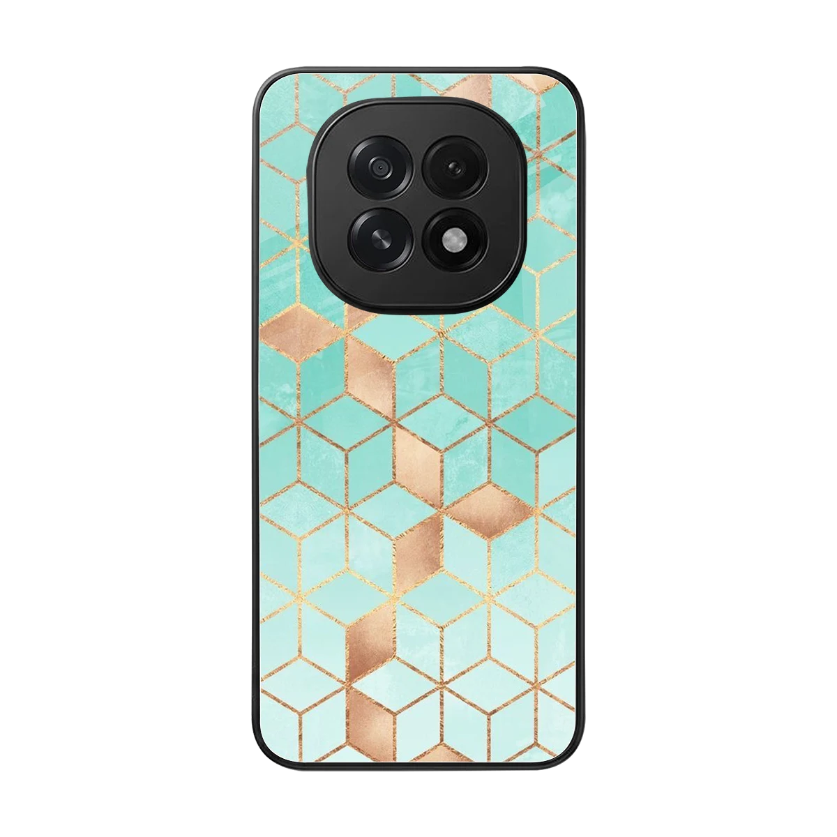 Aqua Mosaic back phone cover | glass case for oppo f29 5g