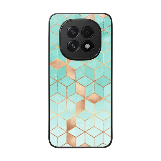 Aqua Mosaic back phone cover | glass case for oppo f29 5g