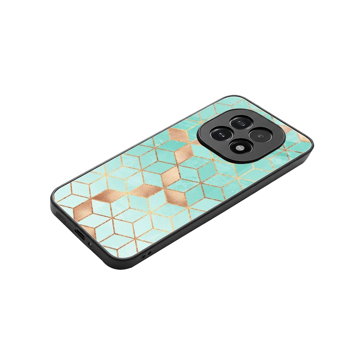 Aqua Mosaic stylish phone case for oppo f29 5g | glossy glass and slim fit
