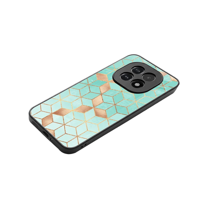 Aqua Mosaic stylish phone case for oppo f29 5g | glossy glass and slim fit