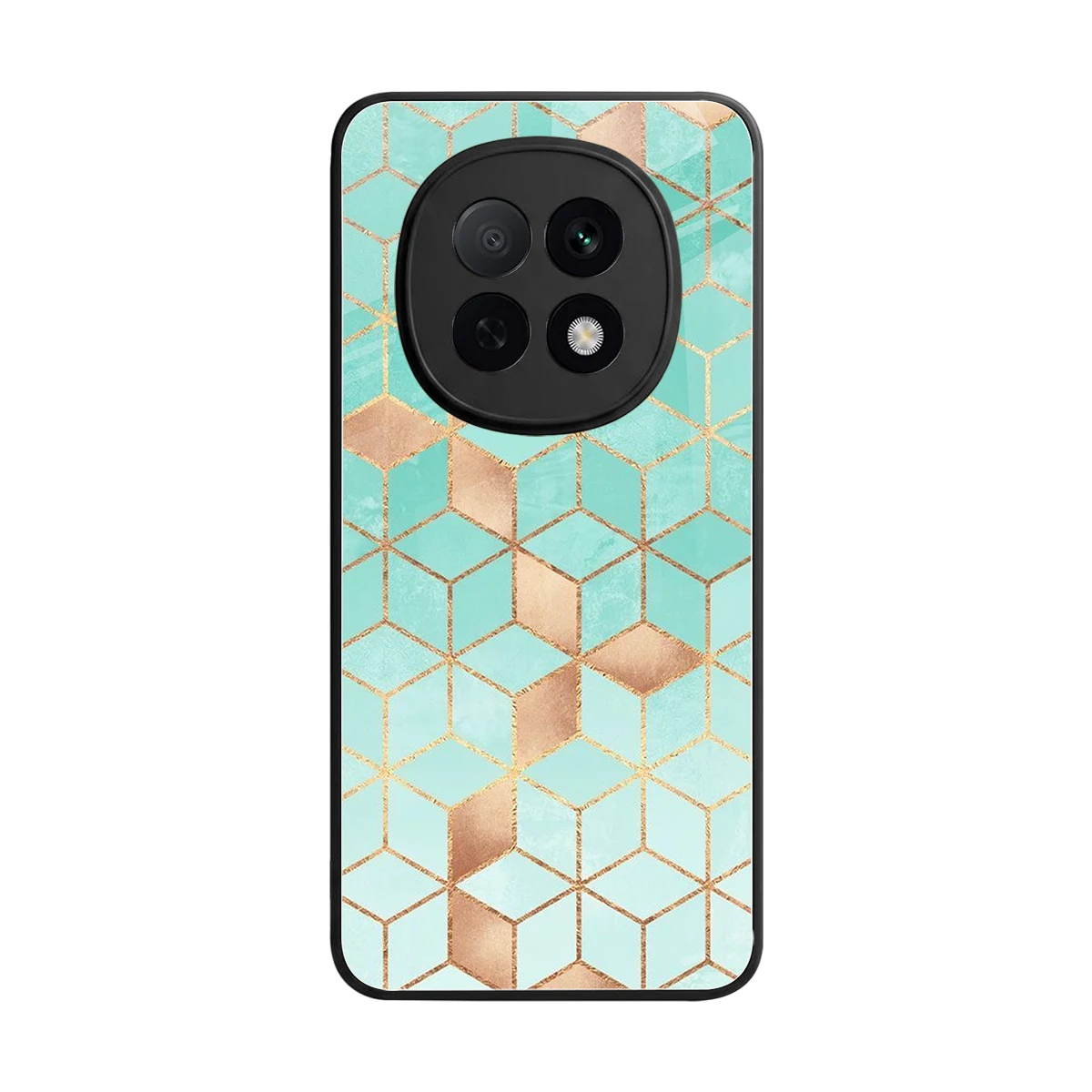 Aqua Mosaic back phone cover | glass case for oppo f29 pro 5g