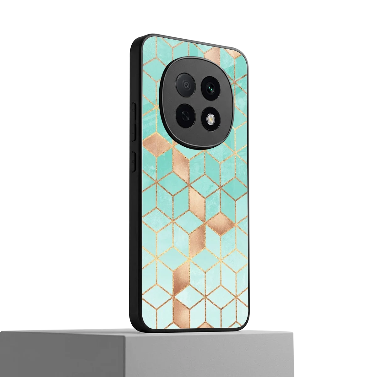 Aqua Mosaic oppo f29 pro 5g mobile cover | shockproof glass phone case