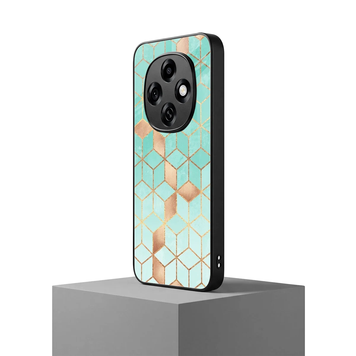 Aqua Mosaic oppo f31 pro 5g mobile cover | shockproof glass phone case