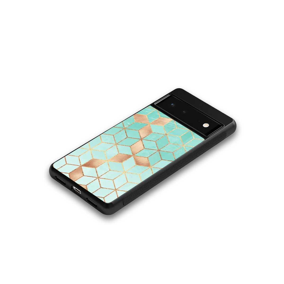 Aqua Mosaic google pixel 6a mobile cover | shockproof glass phone case