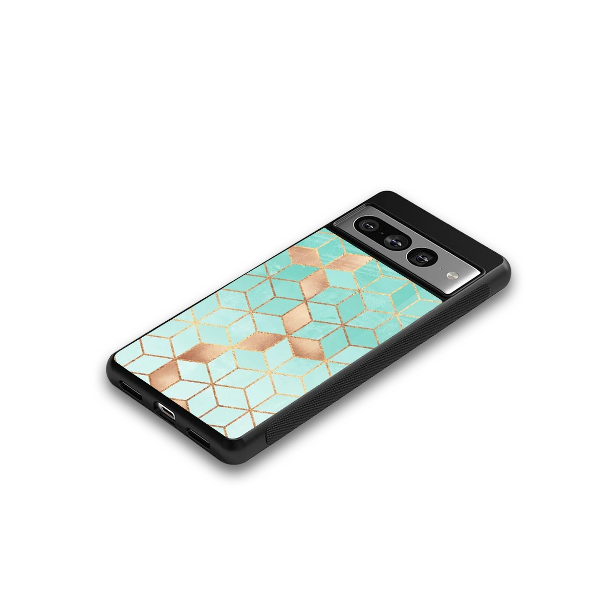 Aqua Mosaic google pixel 7 pro mobile cover | shockproof glass phone case