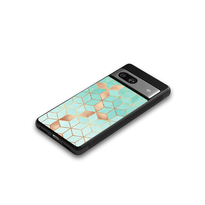 Aqua Mosaic google pixel 7a mobile cover | shockproof glass phone case