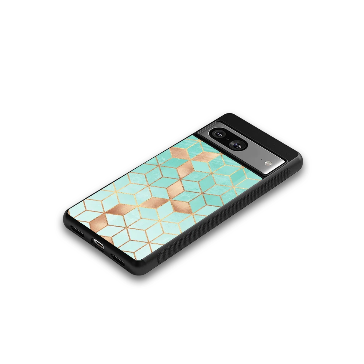 Aqua Mosaic google pixel 8 mobile cover | shockproof glass phone case