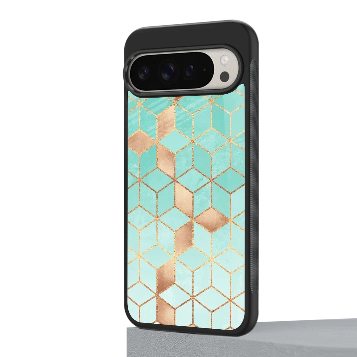 Aqua Mosaic google pixel 9 pro xl mobile cover | shockproof glass phone case