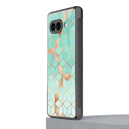Aqua Mosaic google pixel 10a mobile cover | shockproof glass phone case