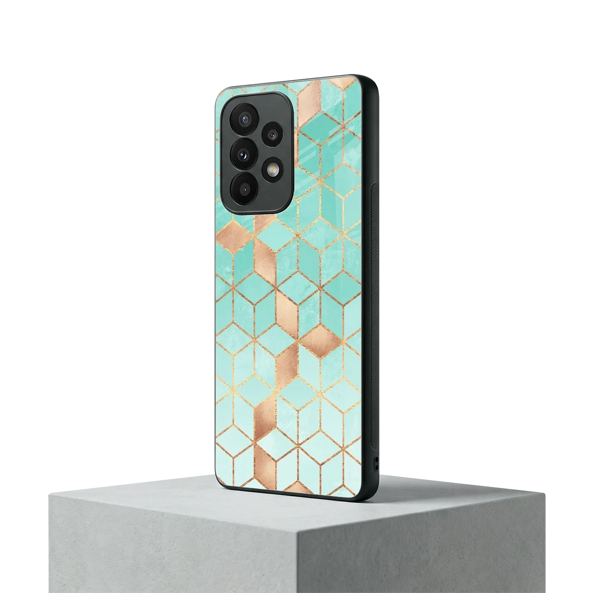 Aqua Mosaic samsung galaxy a23 mobile cover | shockproof glass phone case