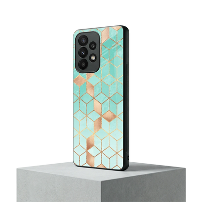 Aqua Mosaic samsung galaxy a23 mobile cover | shockproof glass phone case