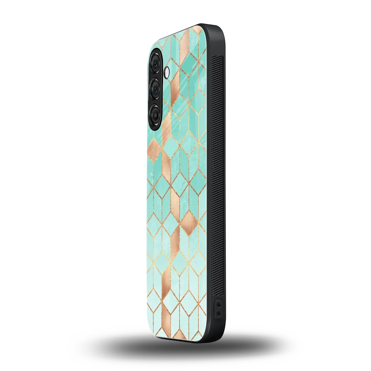 Aqua Mosaic samsung galaxy a17 5g mobile cover | shockproof glass phone case