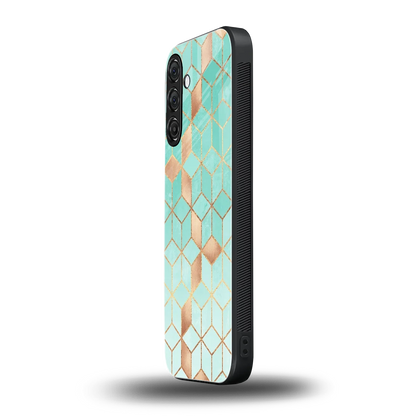 Aqua Mosaic samsung galaxy a36 5g mobile cover | shockproof glass phone case